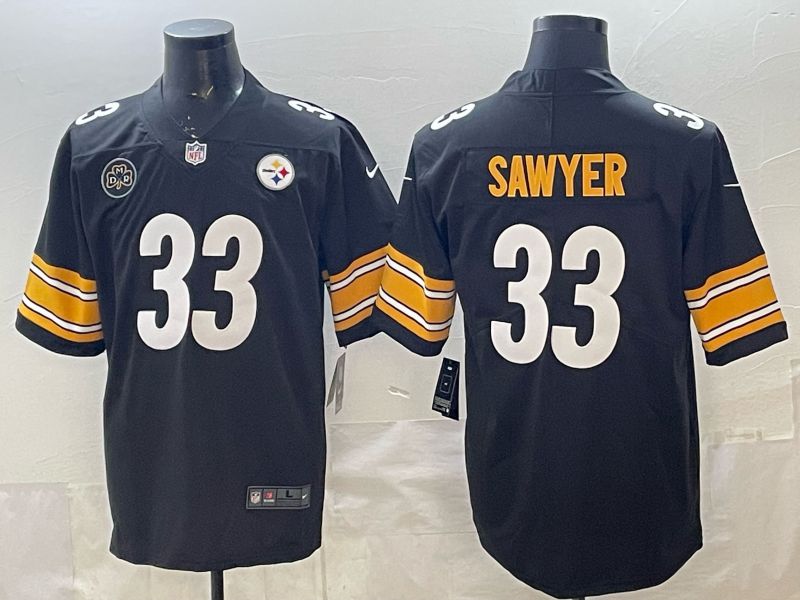 Men 2026 Pittsburgh Steelers #33 Sawyer Black Nike Limited NFL Jersey 04->chicago cubs->MLB Jersey